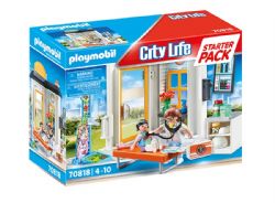 PLAYMOBIL CITY LIFE - STARTER PACK CABINET DE PÉDIATRE #70818